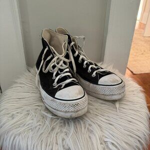 Black Platform Converse Hightops